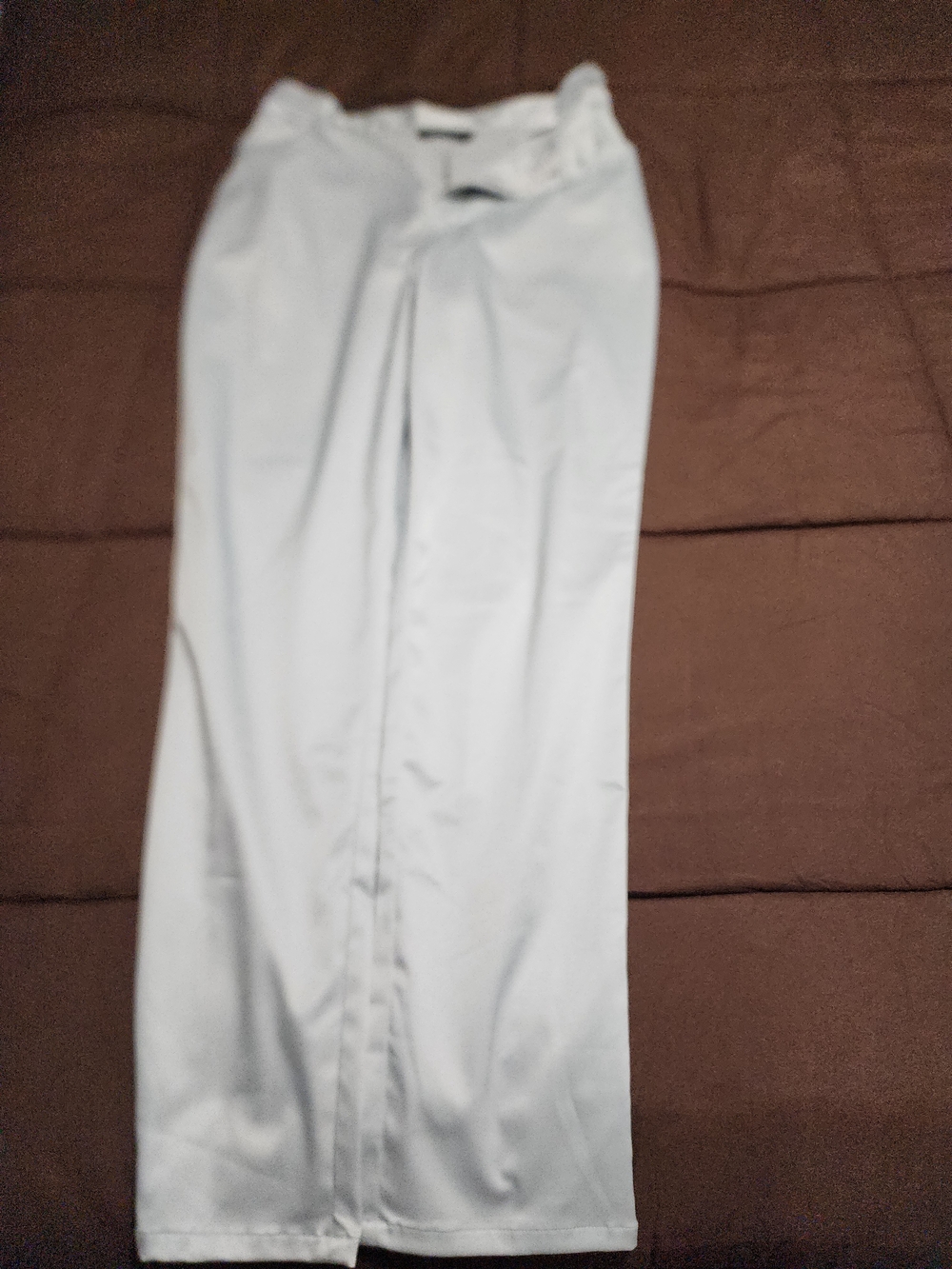 Woman Light Gray Straight-Leg Dress Pants